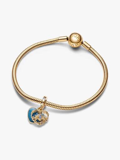 Disney Cinderella’s Carriage & Heart Dangle Charm – 14 Karat vergoldet Disney Cinderella’s Carriage & Heart Dangle Charm – 14 Karat vergoldet