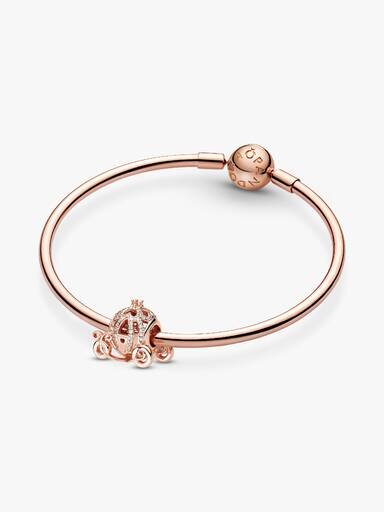Disney Cinderella Sparkling Carriage Charm – 14 Karat Roségold-Beschichtung Disney Cinderella Sparkling Carriage Charm – 14 Karat Roségold-Beschichtung