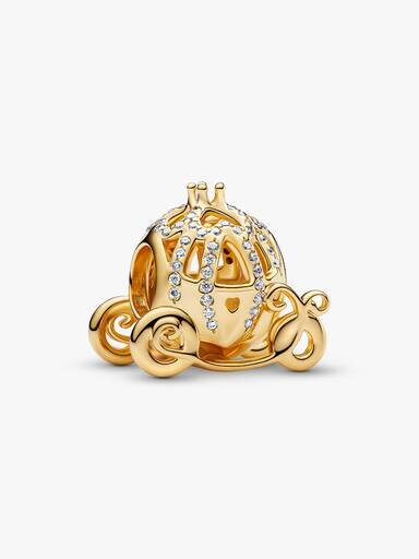 Disney Cinderella Sparkling Carriage Charm – 14-karätige Vergoldung Disney Cinderella Sparkling Carriage Charm – 14-karätige Vergoldung