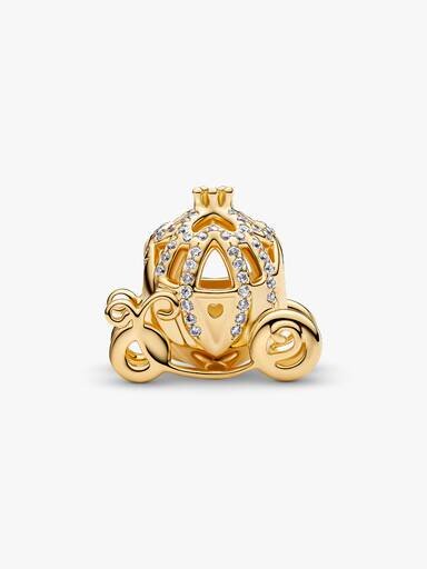 Disney Cinderella Sparkling Carriage Charm – 14-karätige Vergoldung Disney Cinderella Sparkling Carriage Charm – 14-karätige Vergoldung