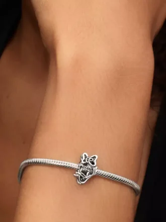 Disney Daisy Duck durchbrochener Charm aus Sterlingsilber