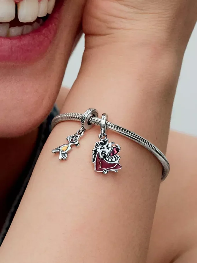 Disney Der König der Löwen Timon & Pumbaa teilbarer Dangle Charm aus Sterlingsilber Disney Der König der Löwen Timon & Pumbaa teilbarer Dangle Charm aus Sterlingsilber