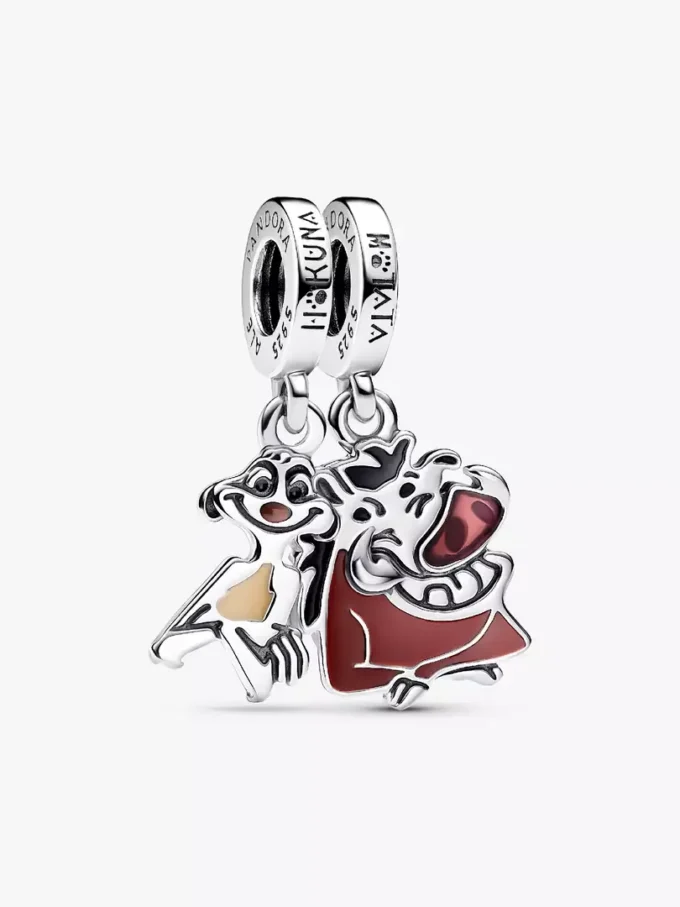 Disney Der König der Löwen Timon & Pumbaa teilbarer Dangle Charm aus Sterlingsilber Disney Der König der Löwen Timon & Pumbaa teilbarer Dangle Charm aus Sterlingsilber