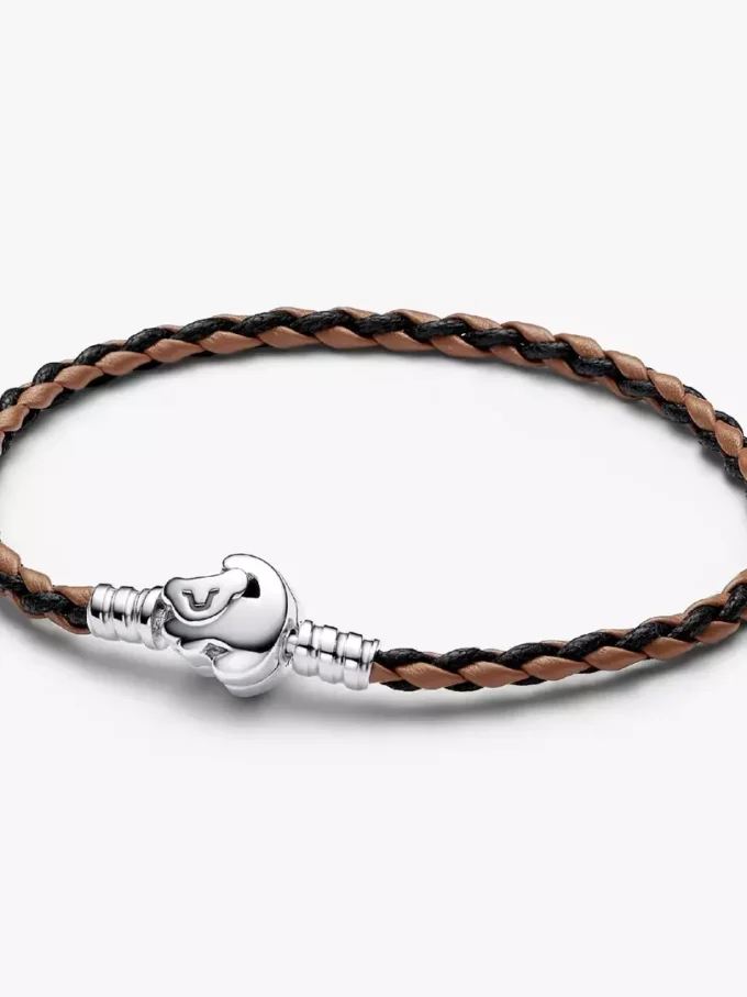 Disney Der König der Löwen Verschluss Pandora Moments geflochtenes Lederarmband Sterlingsilber Disney Der König der Löwen Verschluss Pandora Moments geflochtenes Lederarmband Sterlingsilber