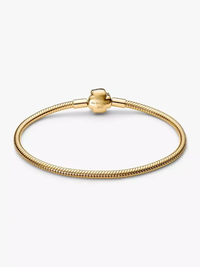Disney „Die Schöne und das Biest“ – Armband mit Snake Chain und verzauberter Rose, 14-karätig vergoldet Disney „Die Schöne und das Biest“ – Armband mit Snake Chain und verzauberter Rose, 14-karätig vergoldet