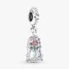 Disney „Die Schöne und das Biest“ Enchanted Rose Dangle Charm – Sterlingsilber