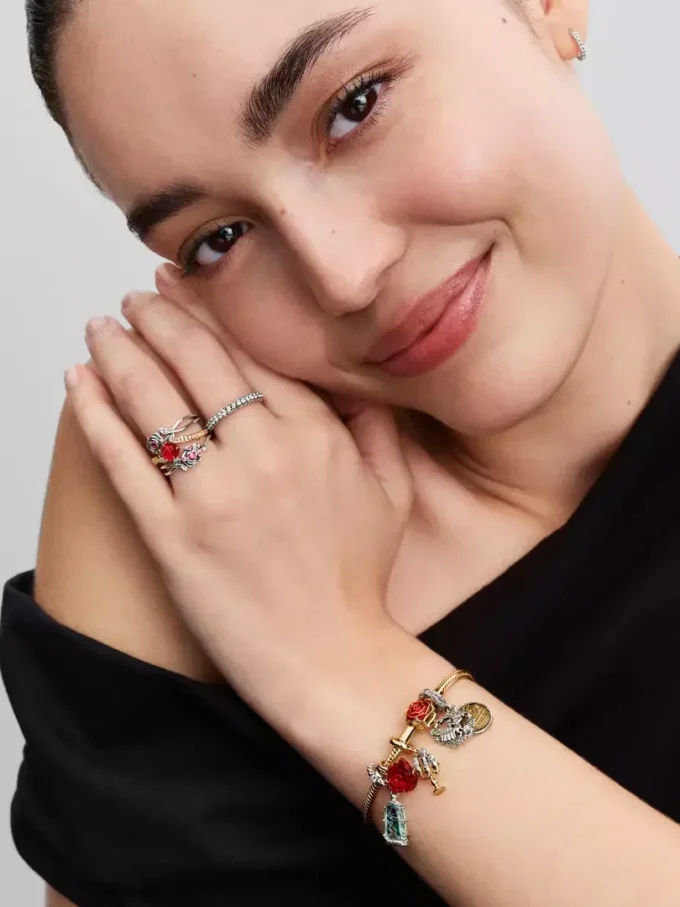 Disney „Die Schöne und das Biest“ Rosenring aus Sterlingsilber