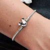 Disney Mickey Mouse Clasp Moments Snake Chain Armband aus Sterlingsilber