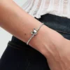 Disney Mickey Mouse Clasp Moments Snake Chain Armband aus Sterlingsilber