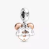 Disney Mickey Mouse Dangle Charm aus Sterlingsilber, 14 Karat Roségold-Beschichtung