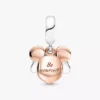 Disney Mickey Mouse Dangle Charm aus Sterlingsilber, 14 Karat Roségold-Beschichtung