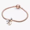 Disney Mickey Mouse Dangle Charm aus Sterlingsilber, 14 Karat Roségold-Beschichtung