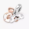 Disney Mickey Mouse Dangle Charm aus Sterlingsilber, 14 Karat Roségold-Beschichtung