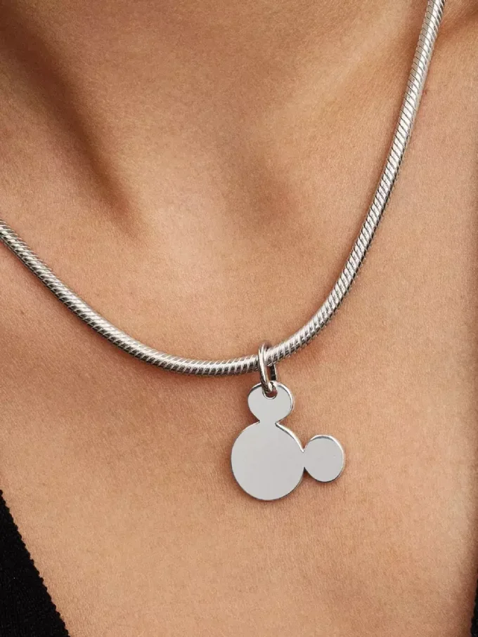 Disney Mickey Mouse gravierbarer Dangle Charm aus Sterlingsilber Disney Mickey Mouse gravierbarer Dangle Charm aus Sterlingsilber