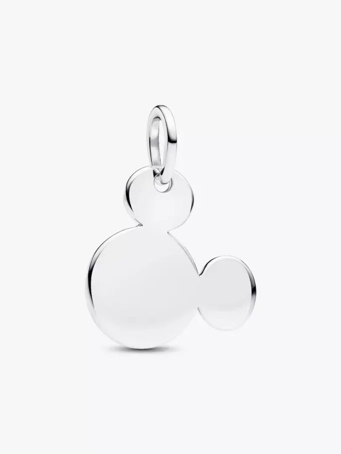 Disney Mickey Mouse gravierbarer Dangle Charm aus Sterlingsilber Disney Mickey Mouse gravierbarer Dangle Charm aus Sterlingsilber