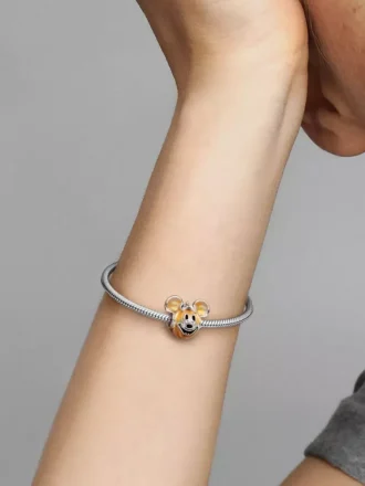 Disney Mickey-Mouse-Kürbis-Charm aus Sterlingsilber