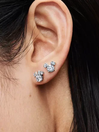Disney Mickey Mouse & Minnie Mouse funkelnde Ohrringe aus Sterlingsilber