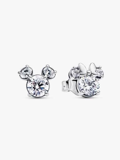 Disney Mickey Mouse & Minnie Mouse funkelnde Ohrringe – Sterlingsilber Disney Mickey Mouse & Minnie Mouse funkelnde Ohrringe – Sterlingsilber