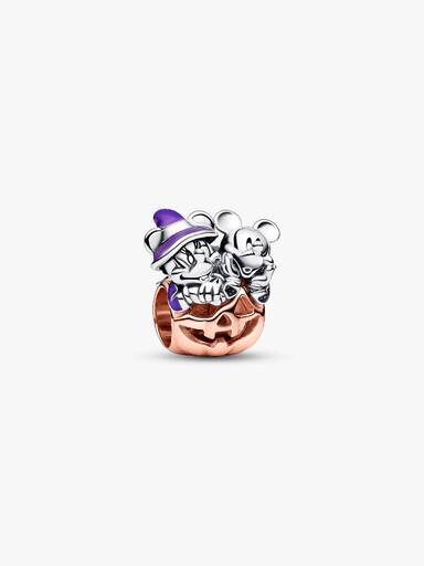 Disney Mickey Mouse & Minnie Mouse Halloween-Kürbis-Charm – Sterlingsilber, 14 Karat Roségold-Beschichtung Disney Mickey Mouse & Minnie Mouse Halloween-Kürbis-Charm – Sterlingsilber, 14 Karat Roségold-Beschichtung
