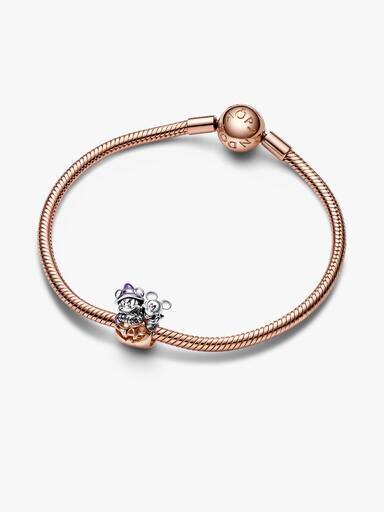 Disney Mickey Mouse & Minnie Mouse Halloween-Kürbis-Charm – Sterlingsilber, 14 Karat Roségold-Beschichtung Disney Mickey Mouse & Minnie Mouse Halloween-Kürbis-Charm – Sterlingsilber, 14 Karat Roségold-Beschichtung
