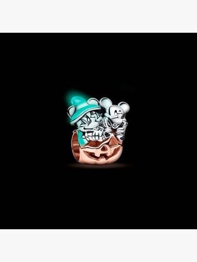 Disney Mickey Mouse & Minnie Mouse Halloween-Kürbis-Charm – Sterlingsilber, 14 Karat Roségold-Beschichtung Disney Mickey Mouse & Minnie Mouse Halloween-Kürbis-Charm – Sterlingsilber, 14 Karat Roségold-Beschichtung