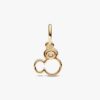 Disney Mickey Mouse Silhouette Lab-Grown Diamond Dangle Charm – 0,15 ct TW, 14 Karat Gold