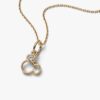 Disney Mickey Mouse Silhouette Lab-Grown Diamond Dangle Charm – 0,15 ct TW, 14 Karat Gold