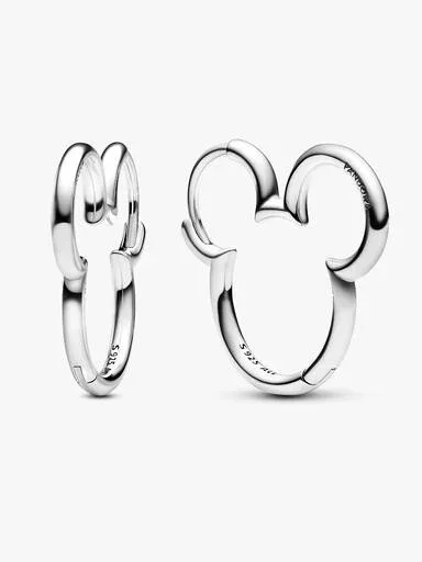 Disney Mickey Mouse Silhouette Ohrringe – Sterlingsilber Disney Mickey Mouse Silhouette Ohrringe – Sterlingsilber