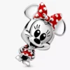 Disney Minnie-Maus-Charm mit gepunktetem Kleid und Schleife aus Sterlingsilber Disney Minnie-Maus-Charm mit gepunktetem Kleid und Schleife aus Sterlingsilber
