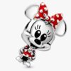 Disney Minnie-Maus-Charm mit gepunktetem Kleid und Schleife – Sterlingsilber Disney Minnie-Maus-Charm mit gepunktetem Kleid und Schleife – Sterlingsilber