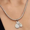 Disney Minnie-Maus-Dangle Charm zum Gravieren aus Sterlingsilber Disney Minnie-Maus-Dangle Charm zum Gravieren aus Sterlingsilber
