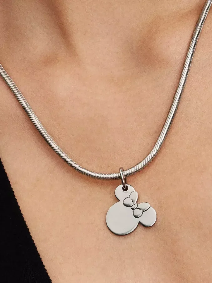 Disney Minnie-Maus-Dangle Charm zum Gravieren aus Sterlingsilber Disney Minnie-Maus-Dangle Charm zum Gravieren aus Sterlingsilber