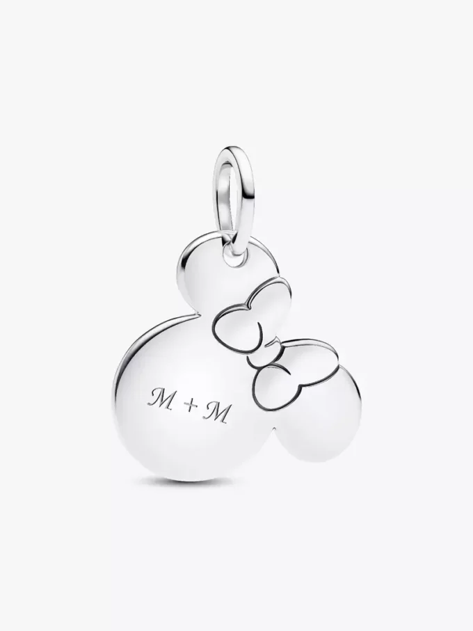Disney Minnie-Maus-Dangle Charm zum Gravieren aus Sterlingsilber Disney Minnie-Maus-Dangle Charm zum Gravieren aus Sterlingsilber