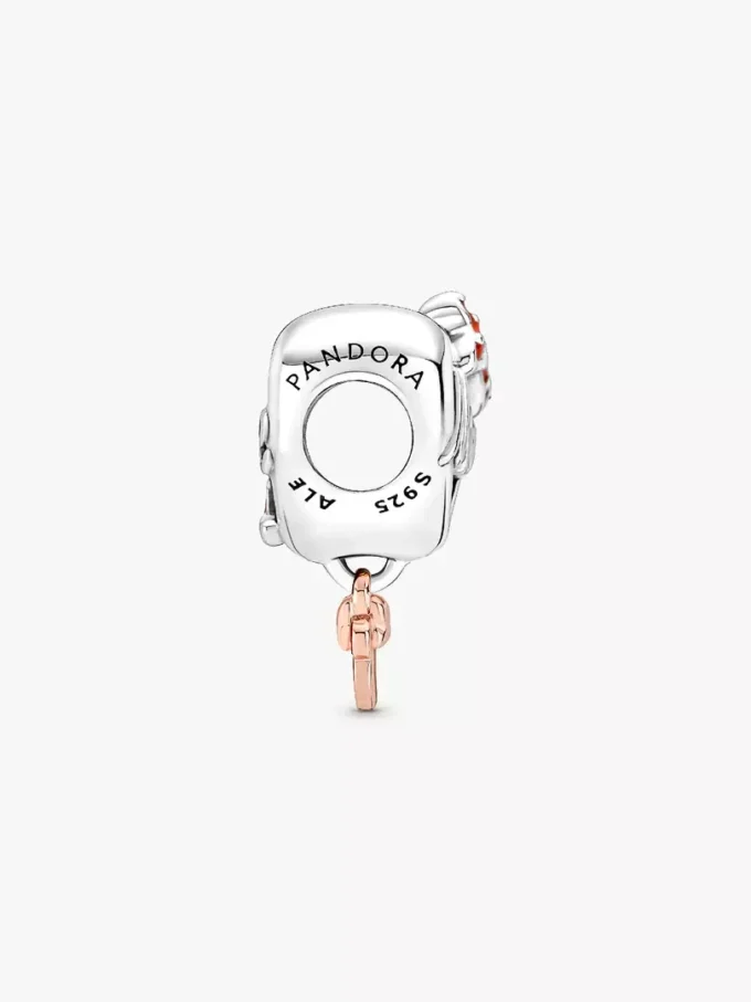 Disney Minnie Mouse „Mom Heart“-Charm aus Sterlingsilber, 14 Karat Roségold-Beschichtung Disney Minnie Mouse „Mom Heart“-Charm aus Sterlingsilber, 14 Karat Roségold-Beschichtung