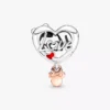 Disney Minnie Mouse „Mom Heart“-Charm aus Sterlingsilber, 14 Karat Roségold-Beschichtung Disney Minnie Mouse „Mom Heart“-Charm aus Sterlingsilber, 14 Karat Roségold-Beschichtung