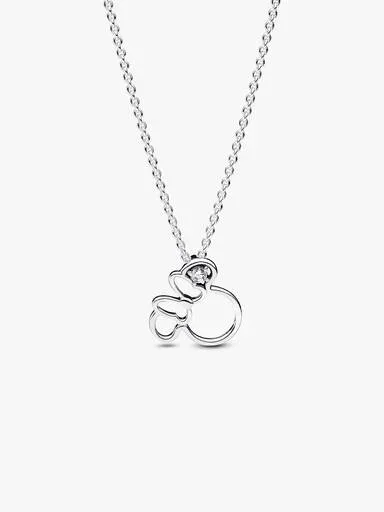 Disney Minnie Mouse Silhouette Halskette – Sterlingsilber Disney Minnie Mouse Silhouette Halskette – Sterlingsilber