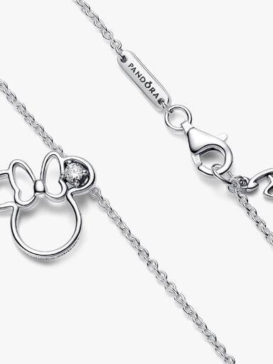 Disney Minnie Mouse Silhouette Halskette – Sterlingsilber Disney Minnie Mouse Silhouette Halskette – Sterlingsilber