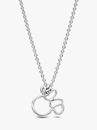 Disney Minnie Mouse Silhouette Halskette – Sterlingsilber Disney Minnie Mouse Silhouette Halskette – Sterlingsilber
