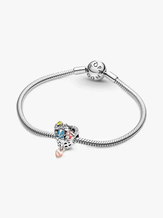 Disney Ohana Lilo & Stitch-inspirierter Charm aus Sterlingsilber, 14 Karat Roségold-Beschichtung Disney Ohana Lilo & Stitch-inspirierter Charm aus Sterlingsilber, 14 Karat Roségold-Beschichtung