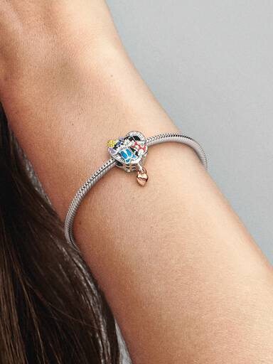Disney Ohana Lilo & Stitch-inspiriertes Charm – Sterlingsilber, 14-karätige Roségoldbeschichtung Disney Ohana Lilo & Stitch-inspiriertes Charm – Sterlingsilber, 14-karätige Roségoldbeschichtung