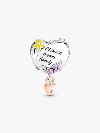 Disney Ohana Lilo & Stitch-inspiriertes Charm – Sterlingsilber, 14-karätige Roségoldbeschichtung Disney Ohana Lilo & Stitch-inspiriertes Charm – Sterlingsilber, 14-karätige Roségoldbeschichtung