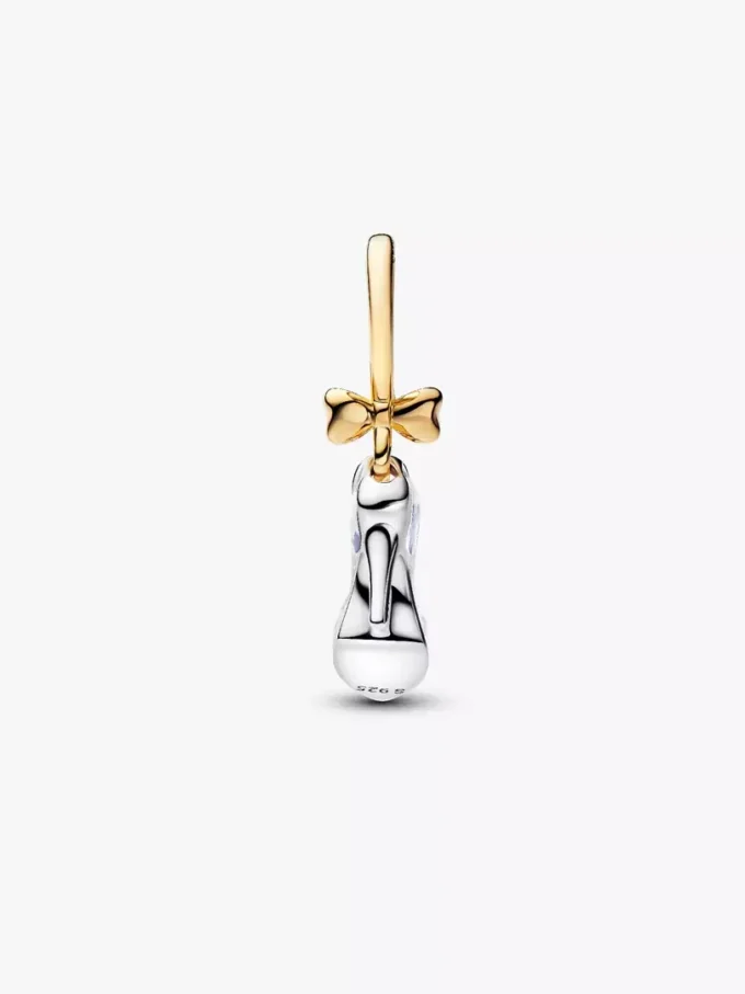 Disney-Prinzessin Cinderella Dangle Charm 0,012 ct TW, Sterlingsilber, 14-karätige Vergoldung Disney-Prinzessin Cinderella Dangle Charm 0,012 ct TW, Sterlingsilber, 14-karätige Vergoldung