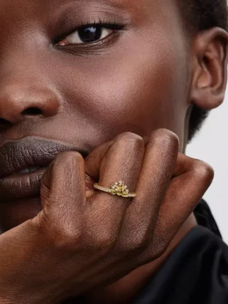 Disney-Prinzessin-Tiana-Tiara-Ring, 14-karätig vergoldet