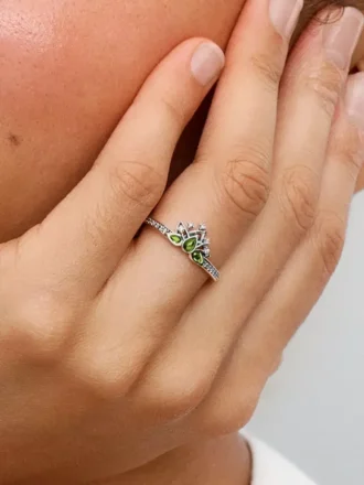 Disney-Prinzessin-Tiana-Tiara-Ring aus Sterlingsilber