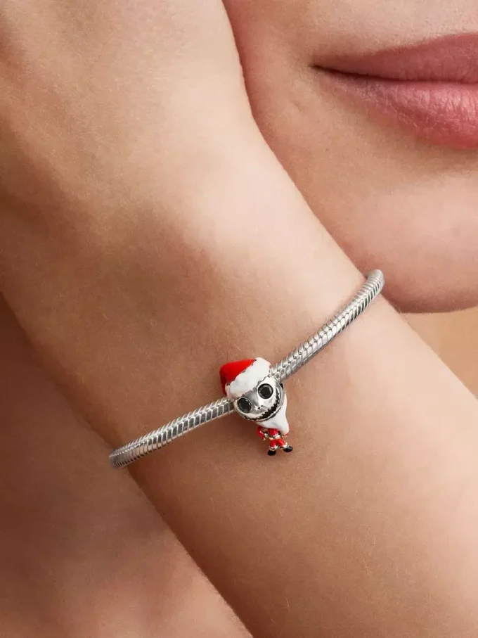Disney „The Nightmare Before Christmas“ Jack Skellington Charm aus Sterlingsilber