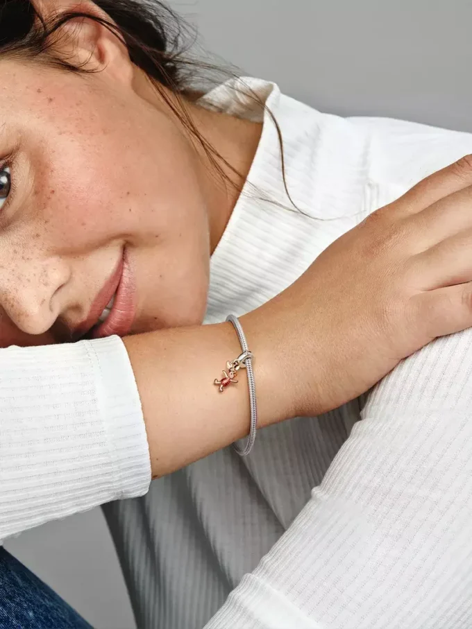 Disney Winnie-the-Pooh-Ferkel-Dangle Charm aus Sterlingsilber, 14-karätige Roségoldbeschichtung Disney Winnie-the-Pooh-Ferkel-Dangle Charm aus Sterlingsilber, 14-karätige Roségoldbeschichtung
