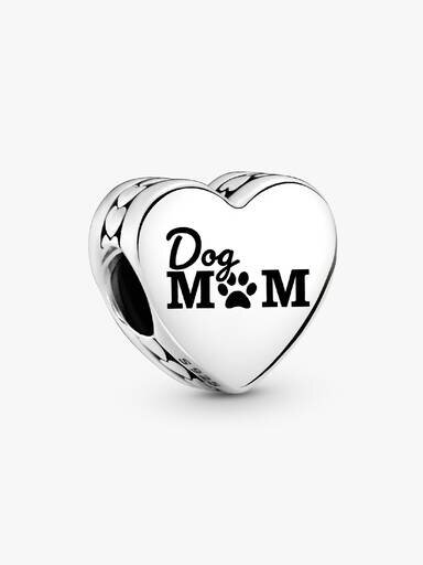 „Dog Mom“-Herz-Charm – Sterlingsilber „Dog Mom“-Herz-Charm – Sterlingsilber