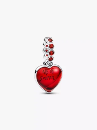 Doppel-Dangle-Charm aus rotem Murano Glass und Sterlingsilber