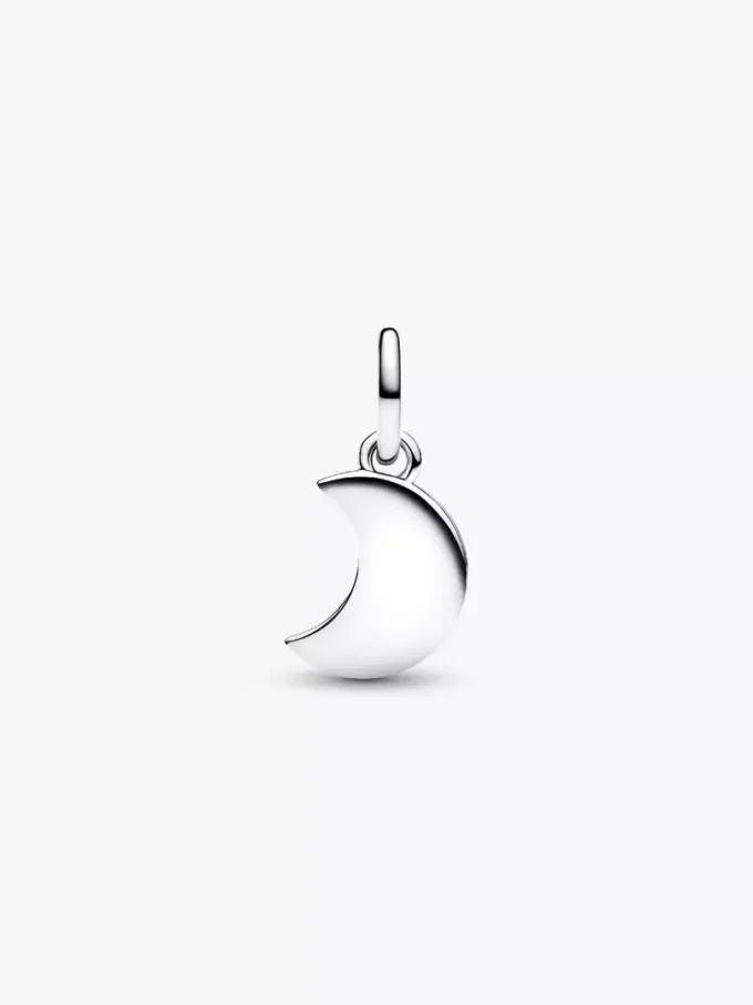 Doppel-Dangle-Charm „Halbmond“ aus Sterlingsilber Doppel-Dangle-Charm „Halbmond“ aus Sterlingsilber