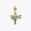 Doppel-Dangle Charm „Libelle“, 14-karätig vergoldet Doppel-Dangle Charm „Libelle“, 14-karätig vergoldet